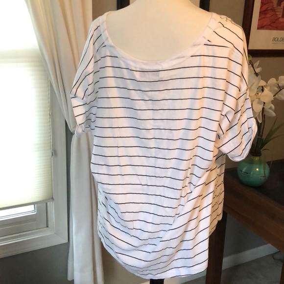 Wildfox Striped Criss Cross Tie - Up T shirt - Picture 3 of 7